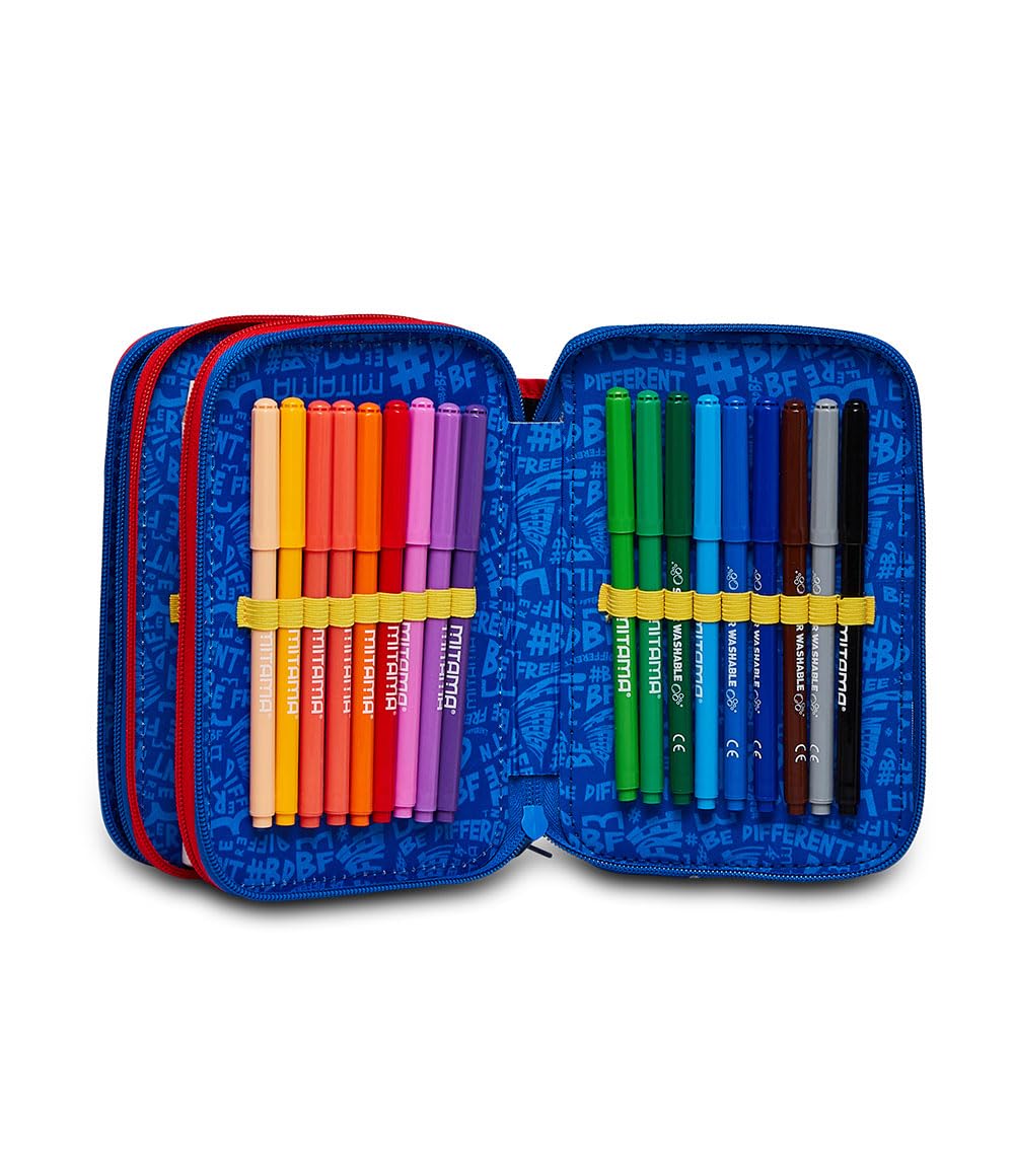 mitama-astuccio-3-scomparti-triplo-street-life-blu-completo-47-pz image 3