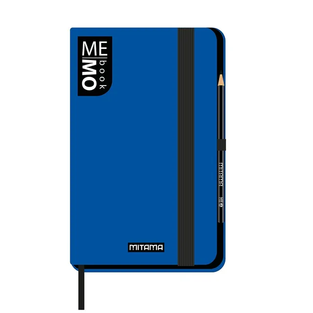 mitama-memo-book-taccuino-large-blu-13x21-cm-quadretti-5-mm-con-matita image 1