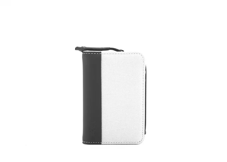 nava-design-twin-porta-carte-4-tasche-con-portamonete-zip-rfid-12-x-8-cm-bianco image 1