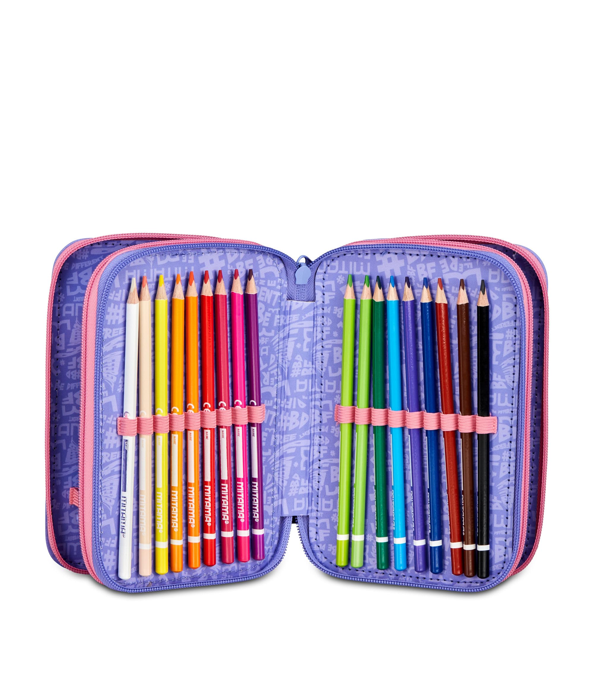 mitama-astuccio-scuola-3-scomparti-triplo-rainbow-dream-completo-47-pz image 4