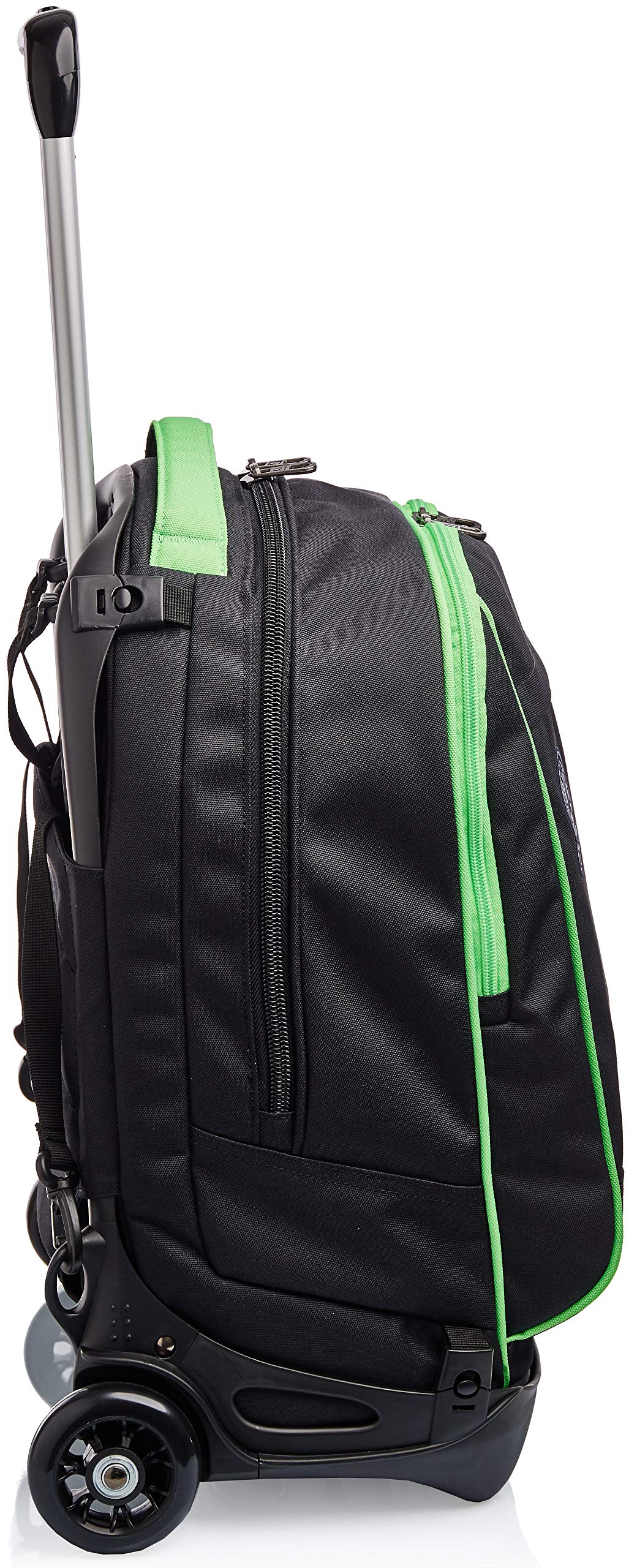 invicta-trolley-tech-scuola-3-in-1-nero-verde-34-l-con-zaino-sganciabile image 2