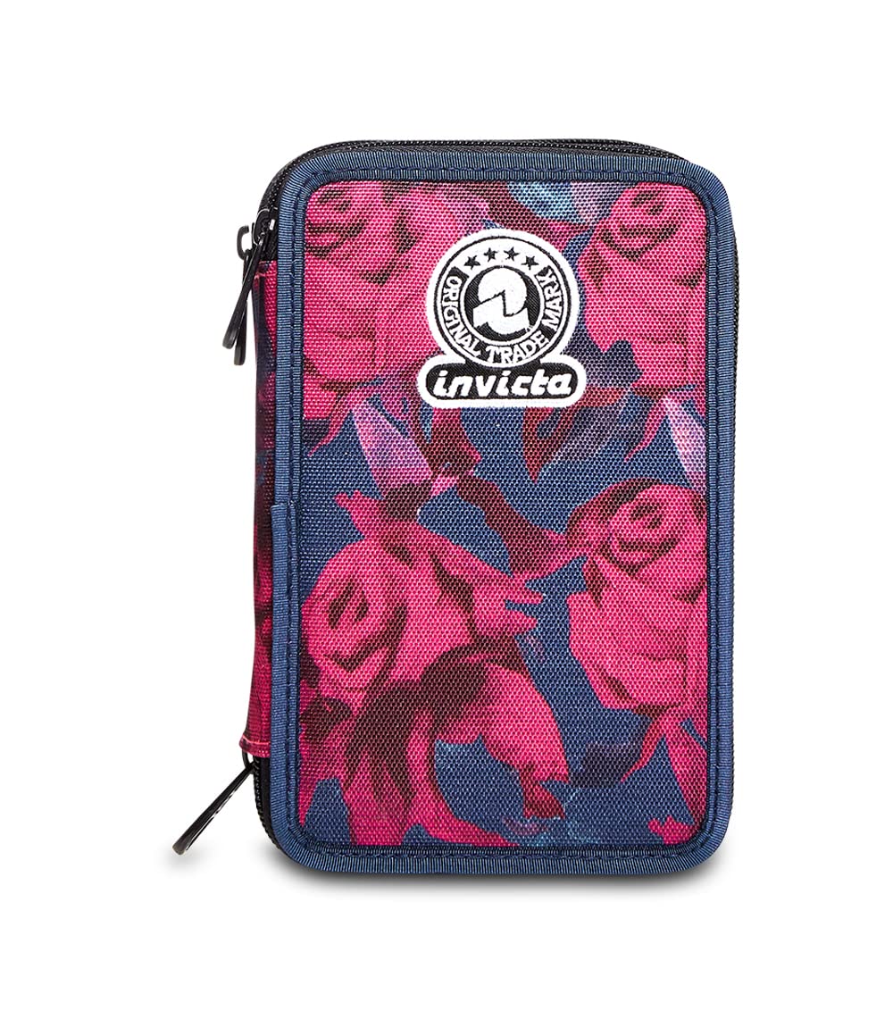 invicta-astuccio-scuola-3-zip-roses-rosa-completo image 7