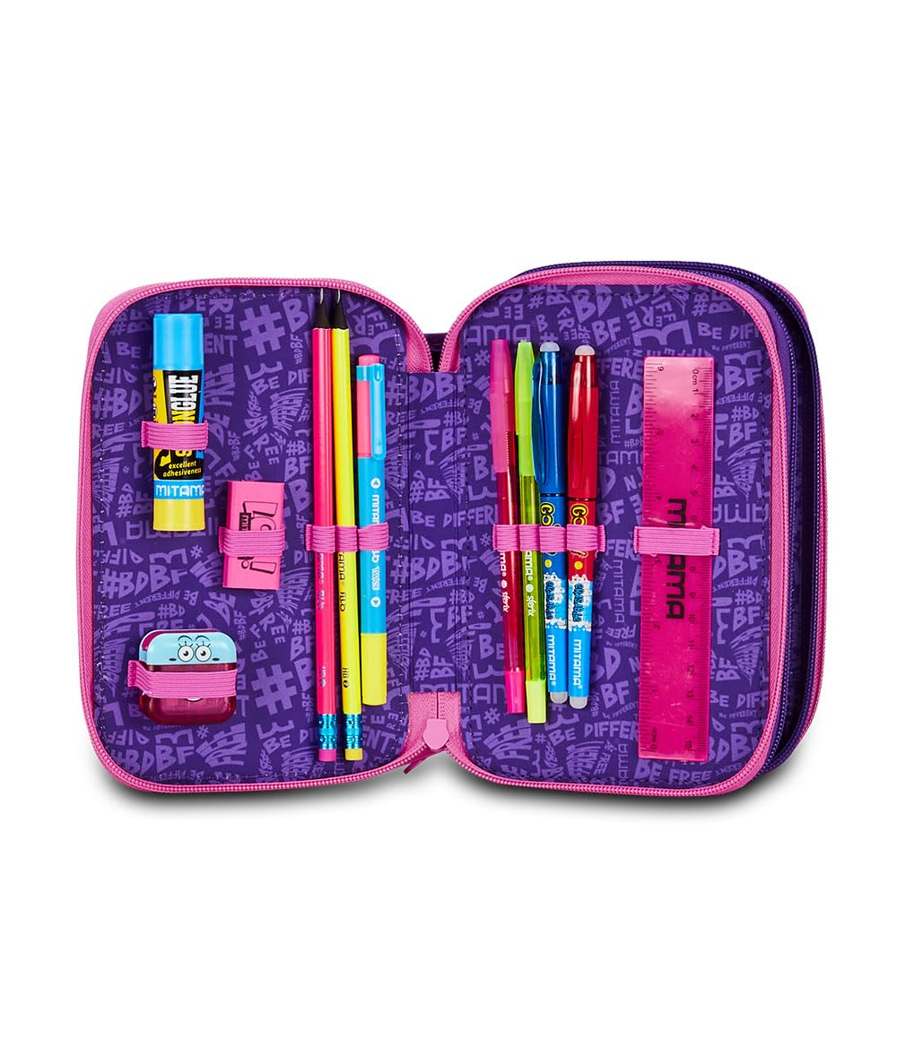 mitama-hey-dye-astuccio-scuola-3-scomparti-completo-47-pz image 3