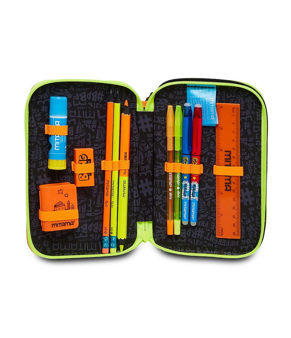 mitama-triplo-metaverse-astuccio-scuola-3-scomparti-nero-completo-47-pezzi image 5