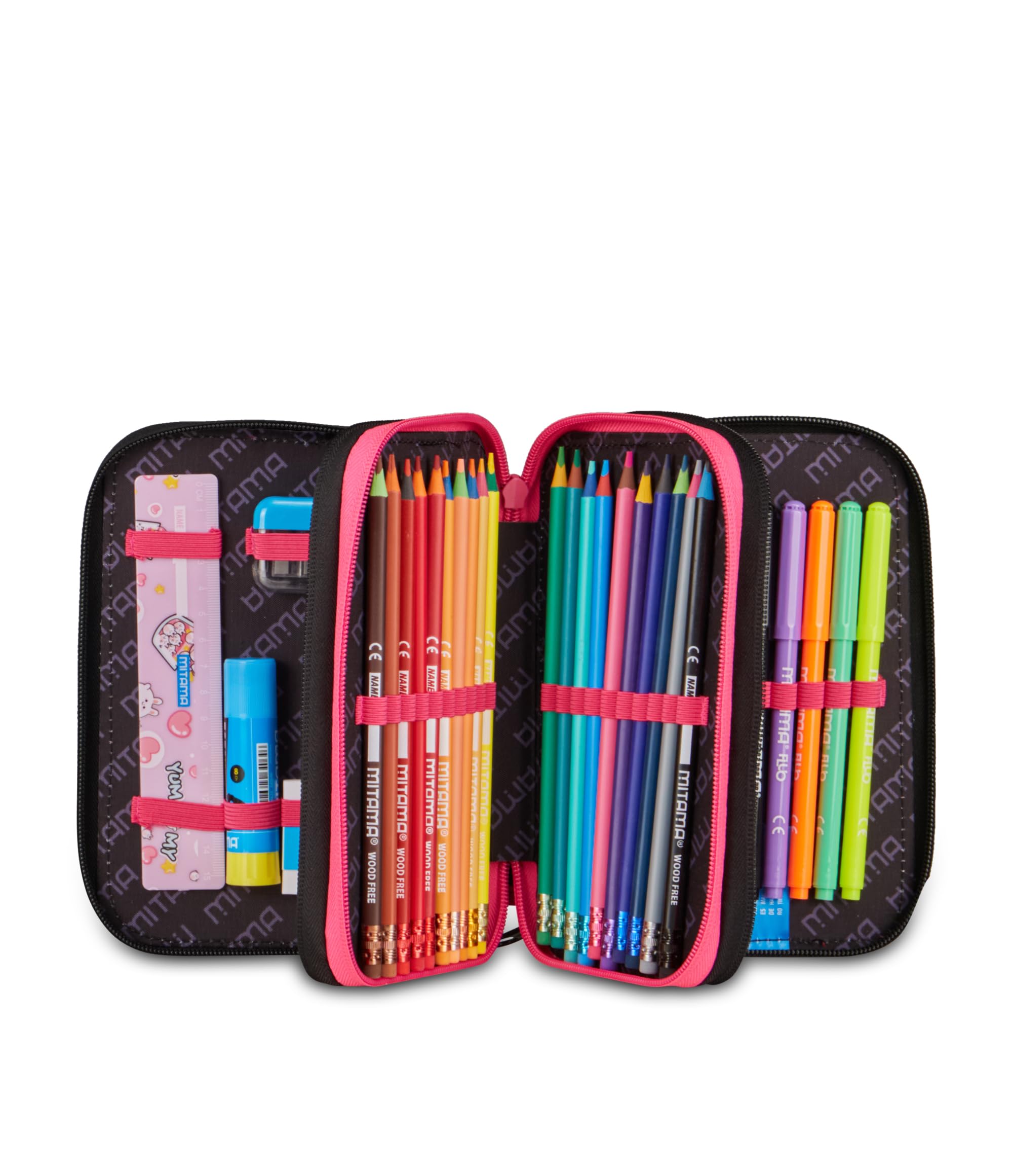 mitama-pinkcamu-astuccio-super-triplo-50-pezzi-con-spinny-pen-3-scomparti image 2