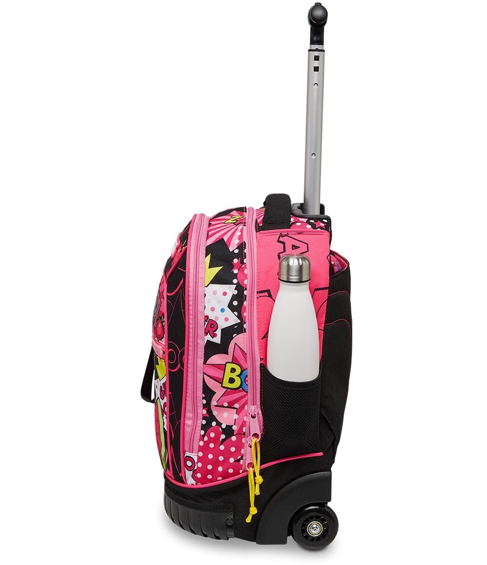 mitama-trolley-scuola-run-candy-boom-rosa-doppio-scomparto-33-l-impermeabile image 7