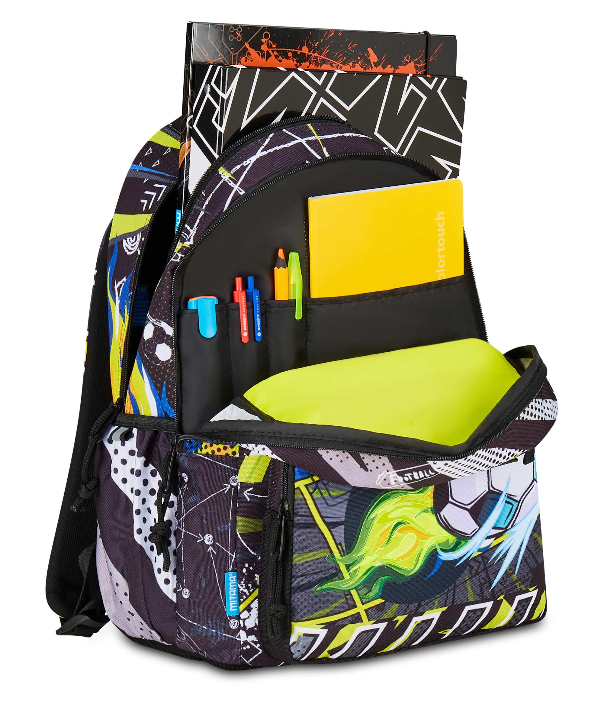 mitama-new-plus-mangaball-nero-zaino-scuola-elementare-30-l-ergonomico image 6