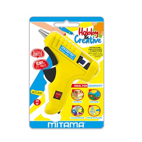 mitama-pistola-per-colla-a-caldo-20w-gialla-con-2-stick-inclusi image 4