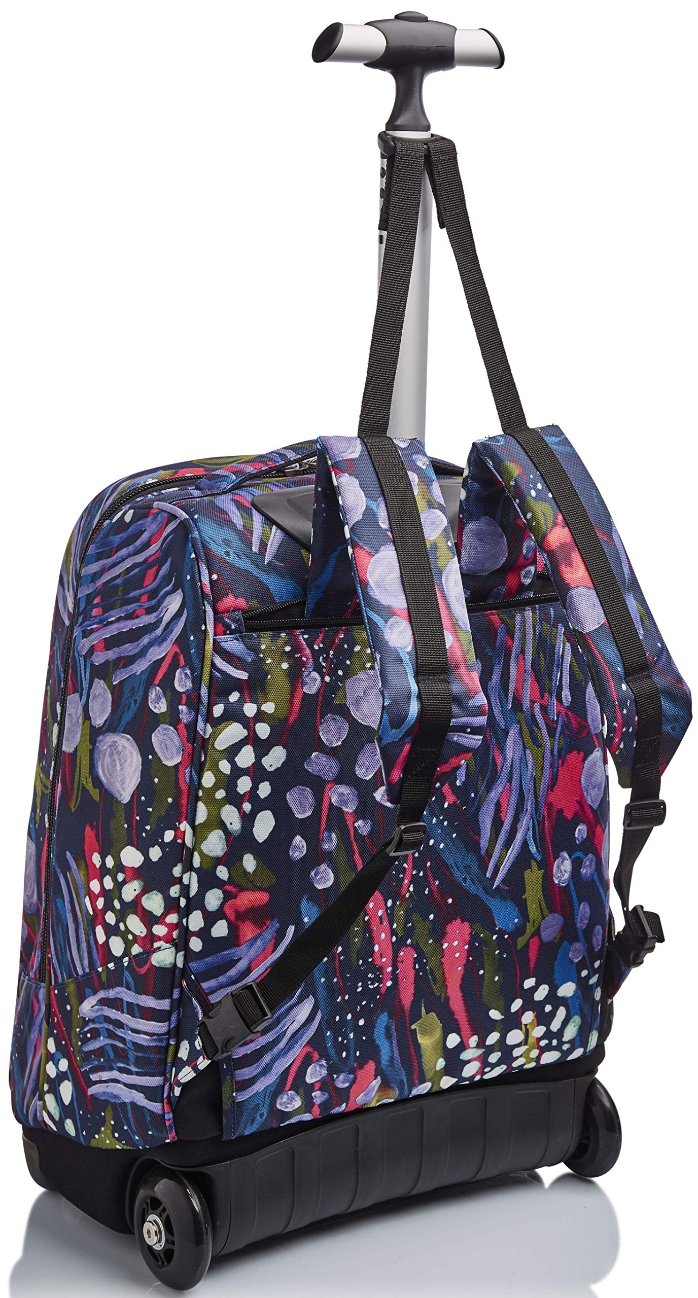 invicta-trolley-scuola-2-in-1-abstract-jungle-blu-zaino-e-trolley-35-lt-48x35x22 image 5