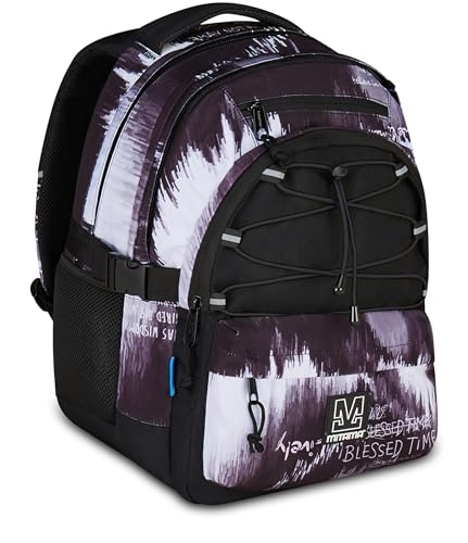 mitama-bdbf-glitch-zaino-scuola-nero-triplo-scomparto-con-usb image 8