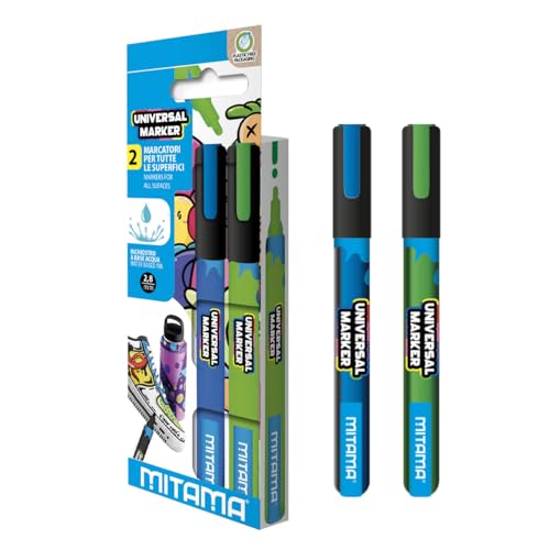 mitama-universal-marker-blu-e-verde-2-pezzi-punta-media-2-8-mm image 2