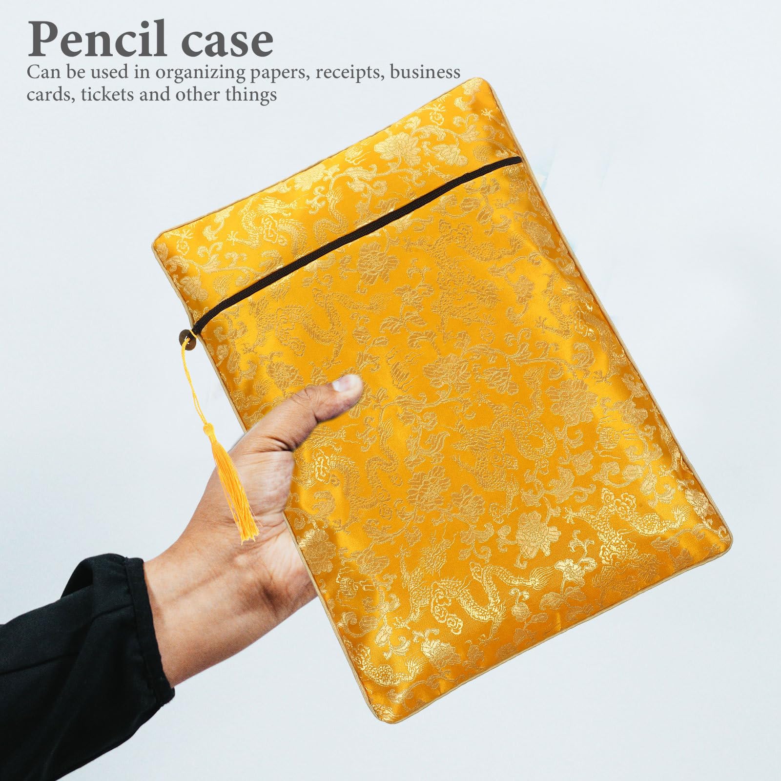 mitama-junior-astuccio-con-zip-giallo-pencil-case-multifunzione-per-scuola-e-not image 4