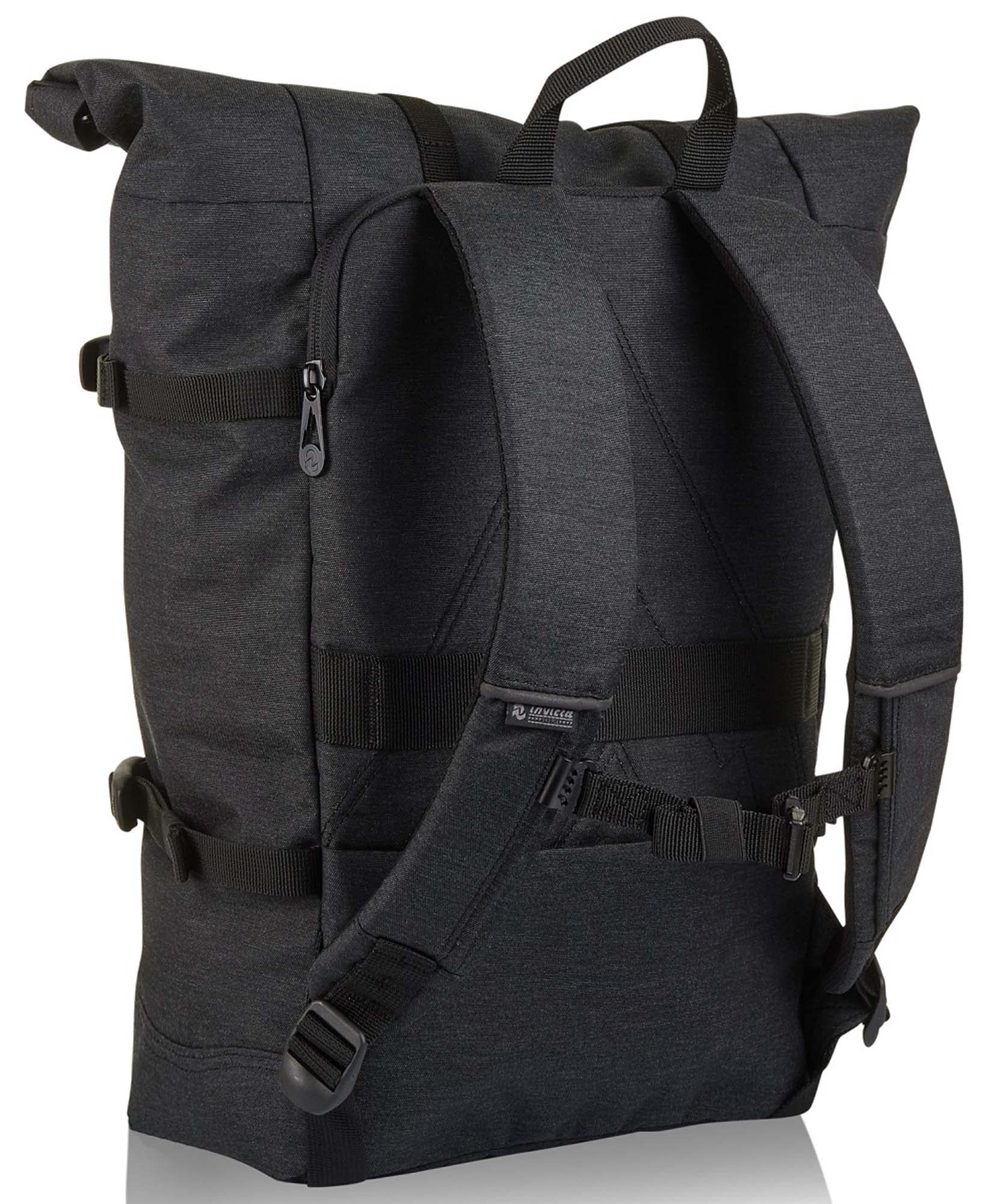 invicta-zaino-urban-2tone-nero-20l-con-scomparto-laptop-15-6-e-nastro-trolley image 2