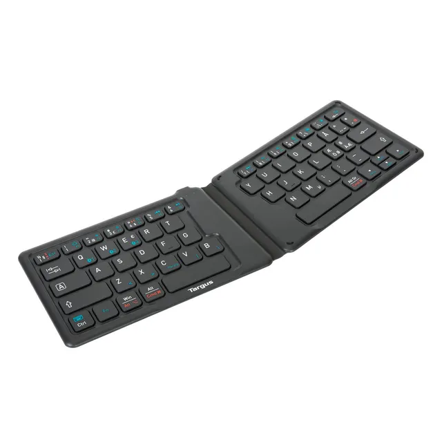 targus-tastiera-ergonomica-pieghevole-antimicrobica-con-layout-nordico image 1