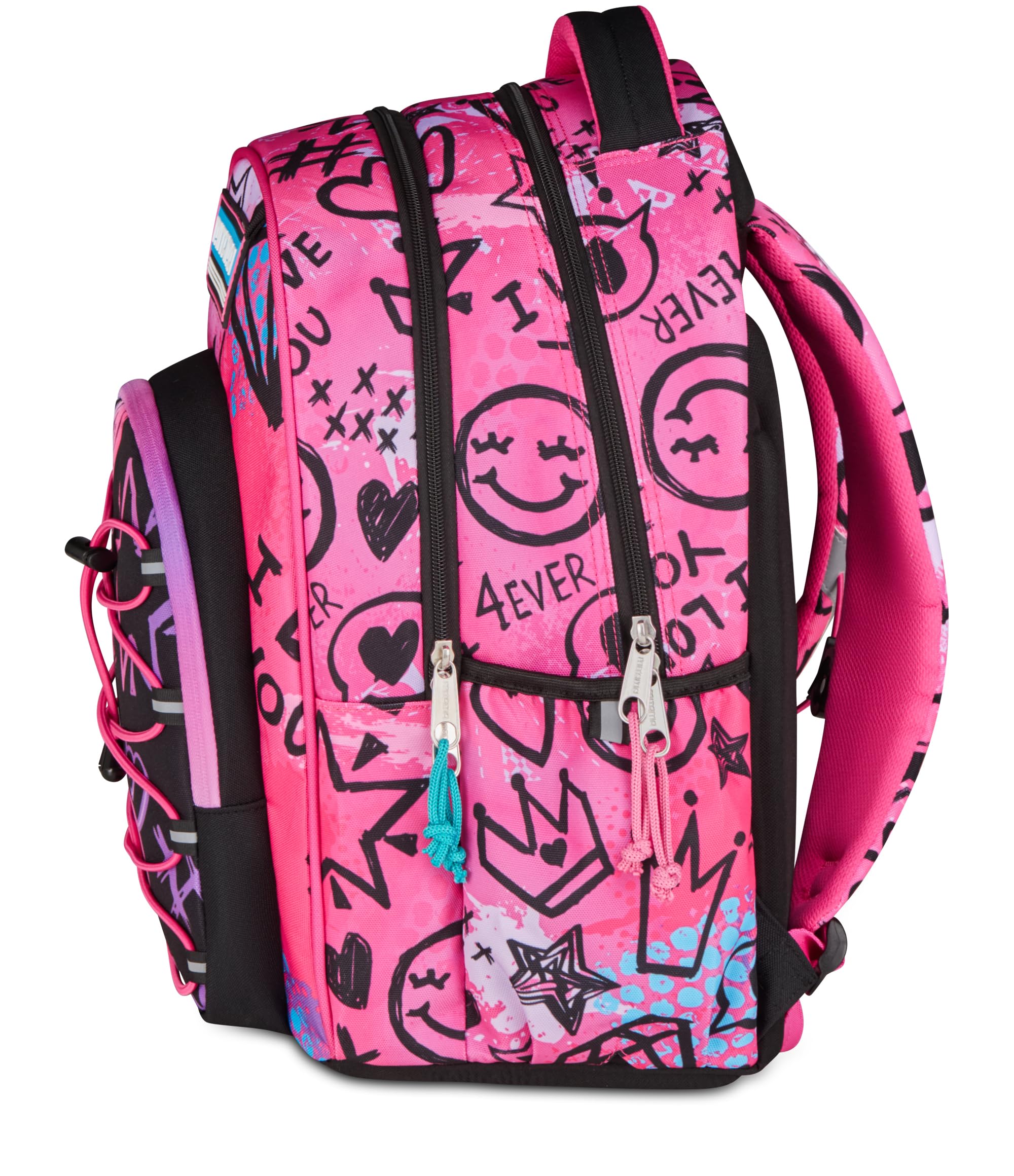 mitama-m-power-rocknlove-zaino-scuola-elementare-triplo-scomparto-rosa image 4