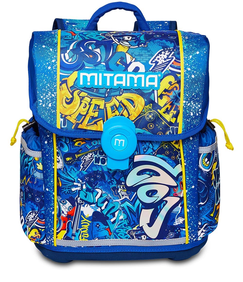 mitama-upside-speedy-blu-zaino-scuola-doppio-scomparto-impermeabile image 2