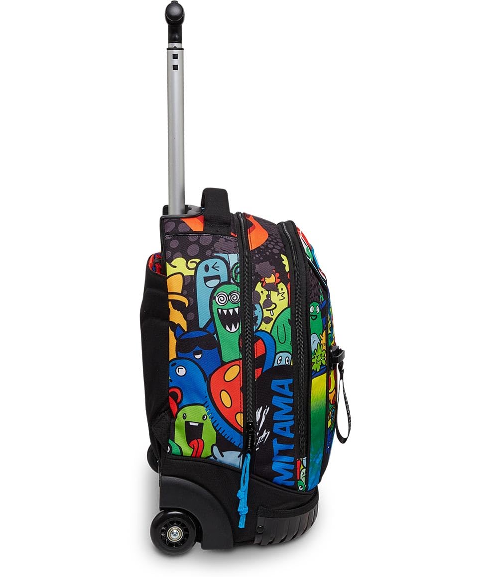 mitama-run-creatures-trolley-scuola-multicolore-doppio-scomparto-impermeabile image 2