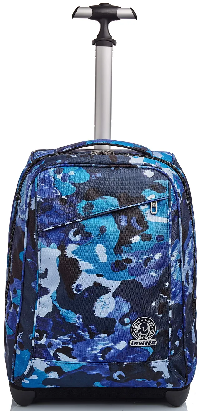 invicta-trolley-scuola-camo-shades-2-in-1-zaino-trolley-35l-blu image 1