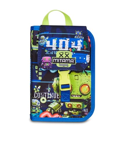 mitama-astuccio-scuola-4-zip-blu-triplo-scomparto-completo-di-penne-e-colori image 8