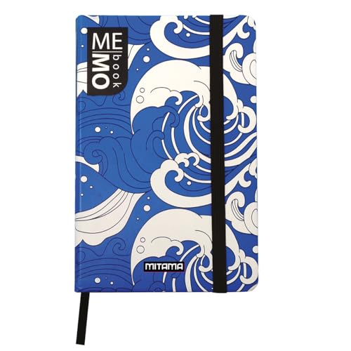 mitama-memo-book-large-waves-13-x-21-cm-taccuino-soft-touch-con-matita image 4