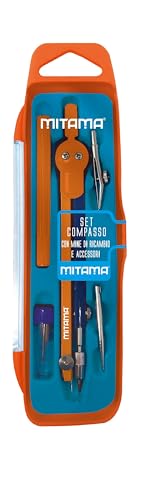 mitama-compasso-con-asta-articolata-tiralinee-per-china-arancio-blu image 2