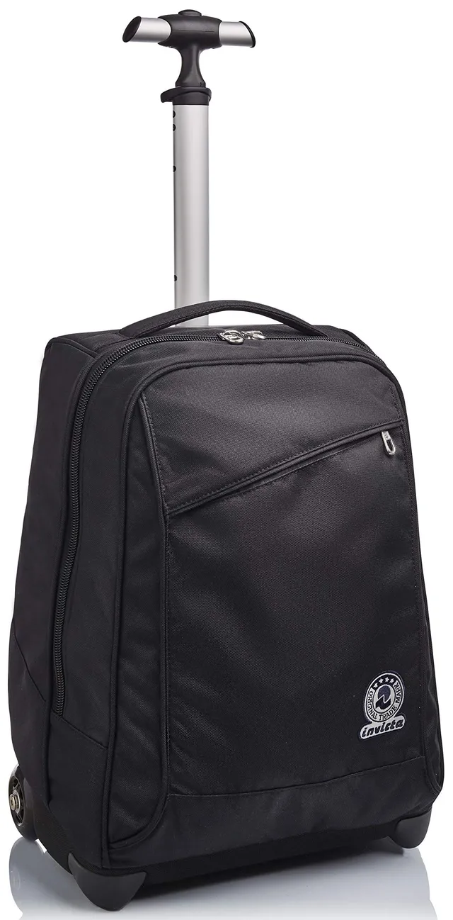invicta-trolley-scuola-benin-2-in-1-zaino-trolley-35l-nero image 1