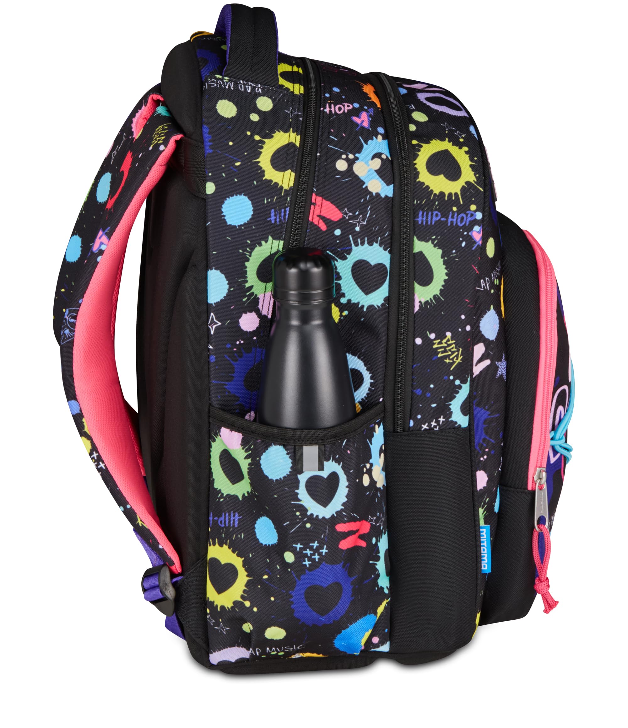 mitama-m-power-musiclove-zaino-scuola-elementare-triplo-scomparto-nero image 3
