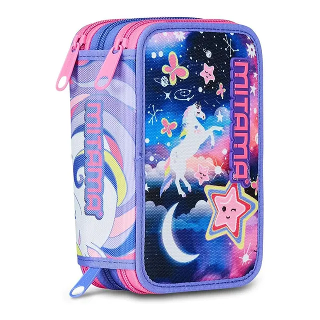 mitama-astuccio-scuola-3-scomparti-triplo-magic-pink-47-pz-completo image 1