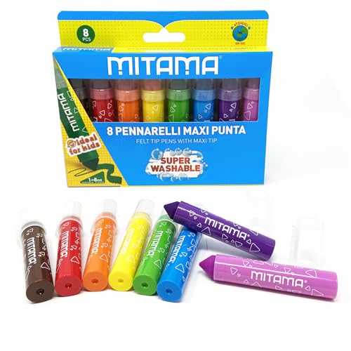 mitama-pennarelli-maxipunta-super-lavabili-astuccio-da-8-colori-scuola image 4