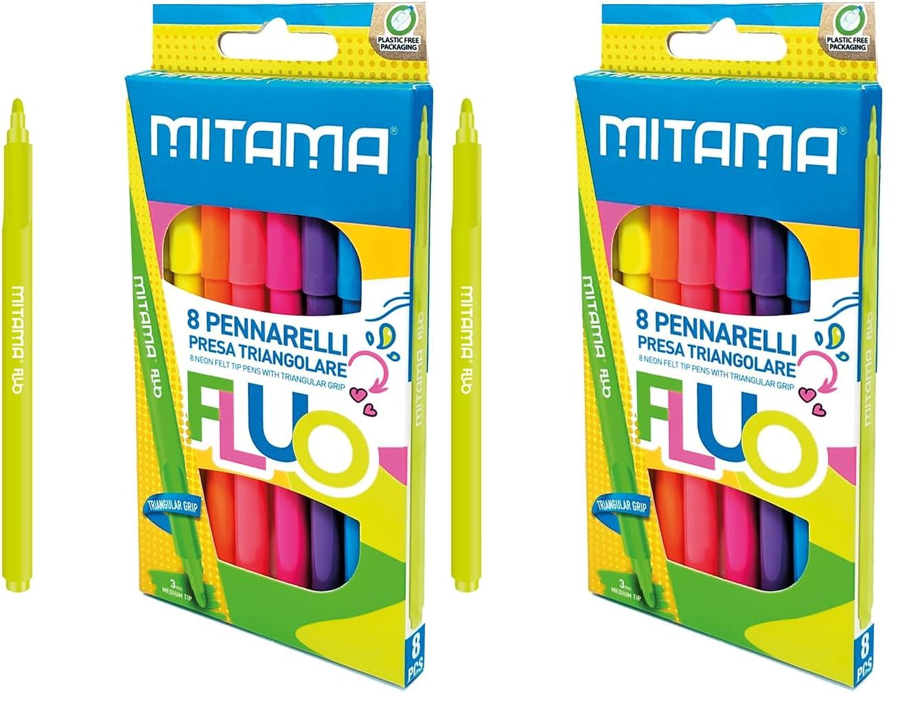 mitama-pennarelli-fluo-astuccio-8-pennarelli-neon image 3