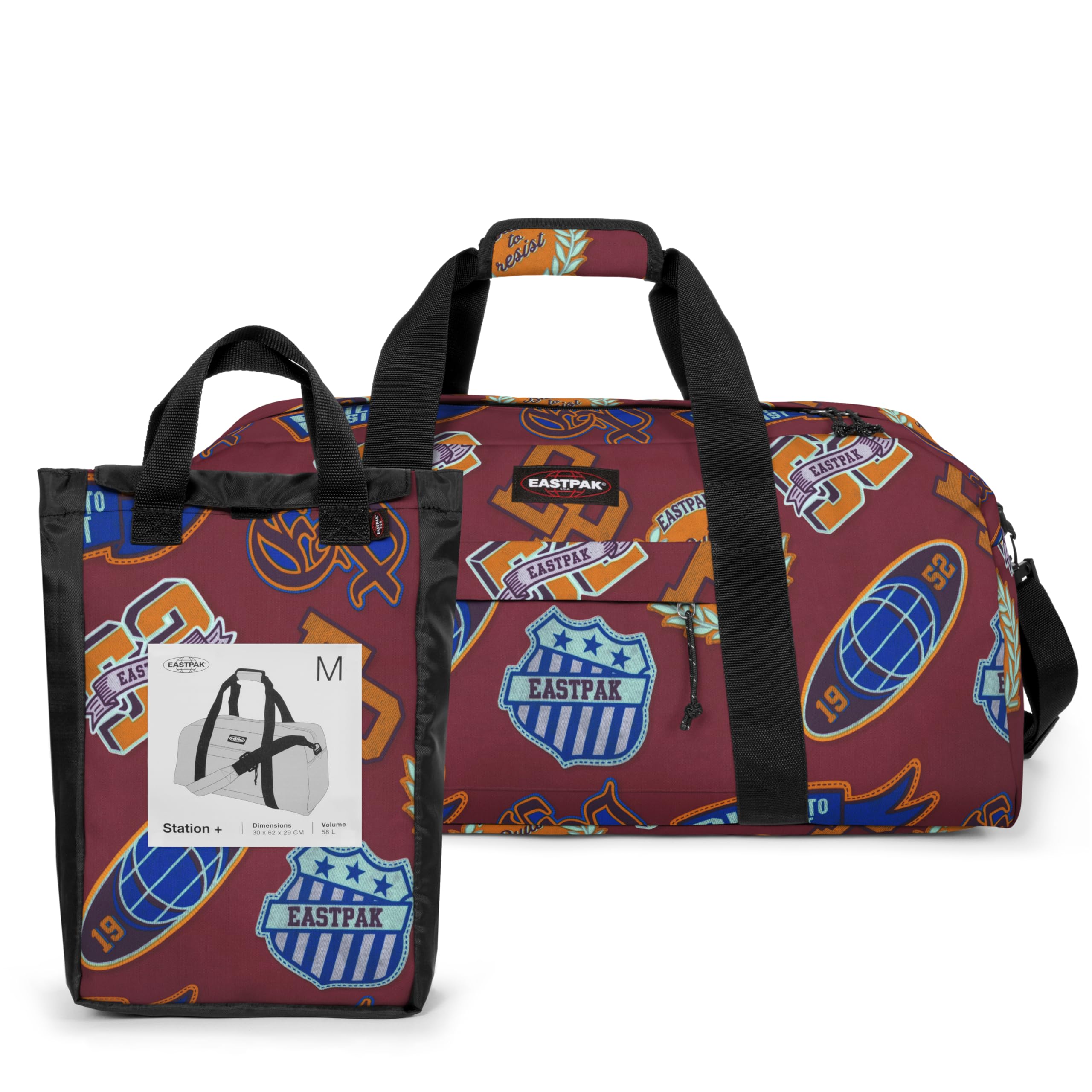 eastpak-station-borsone-58-l-clash-burgundy-62x30x29-cm image 5