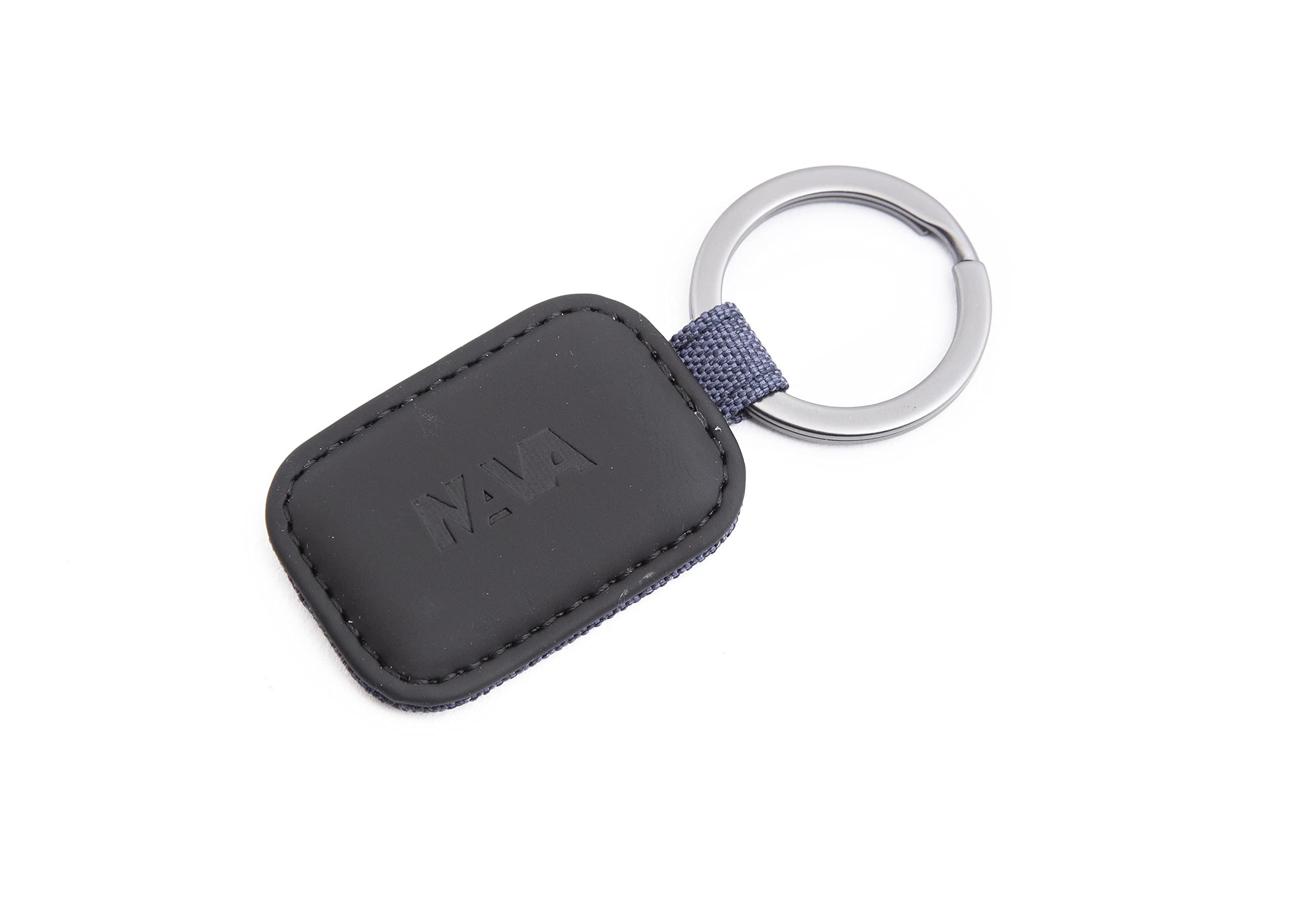 nava-design-twin-portachiavi-ovale-pu-e-tessuto-blu-9-x-3-cm image 3
