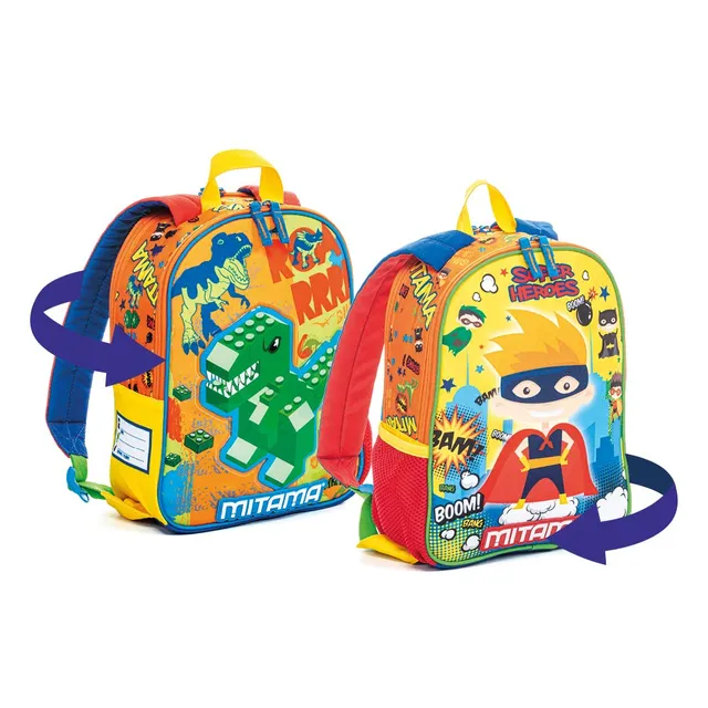 mitama-zaino-spinny-hero-rex-double-face-impermeabile-8-2-l-asilo-e-tempo-libero image 1
