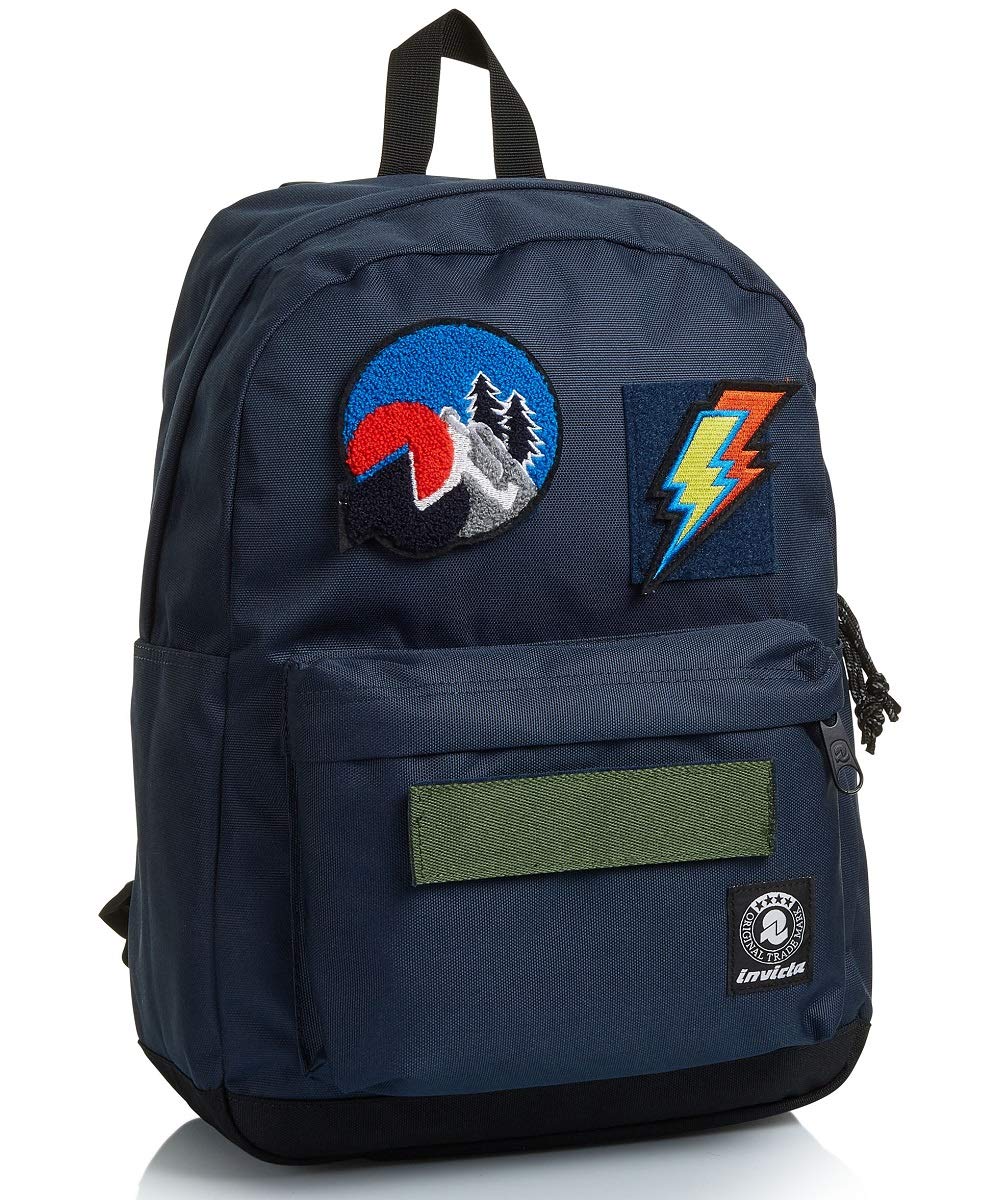 invicta-zaino-carlson-patch-time-monoscomparto-nero-con-tasca-porta-laptop image 2