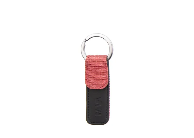 nava-design-twin-portachiavi-piatto-in-tessuto-melange-10-x-3-cm-rosso-corallo image 1