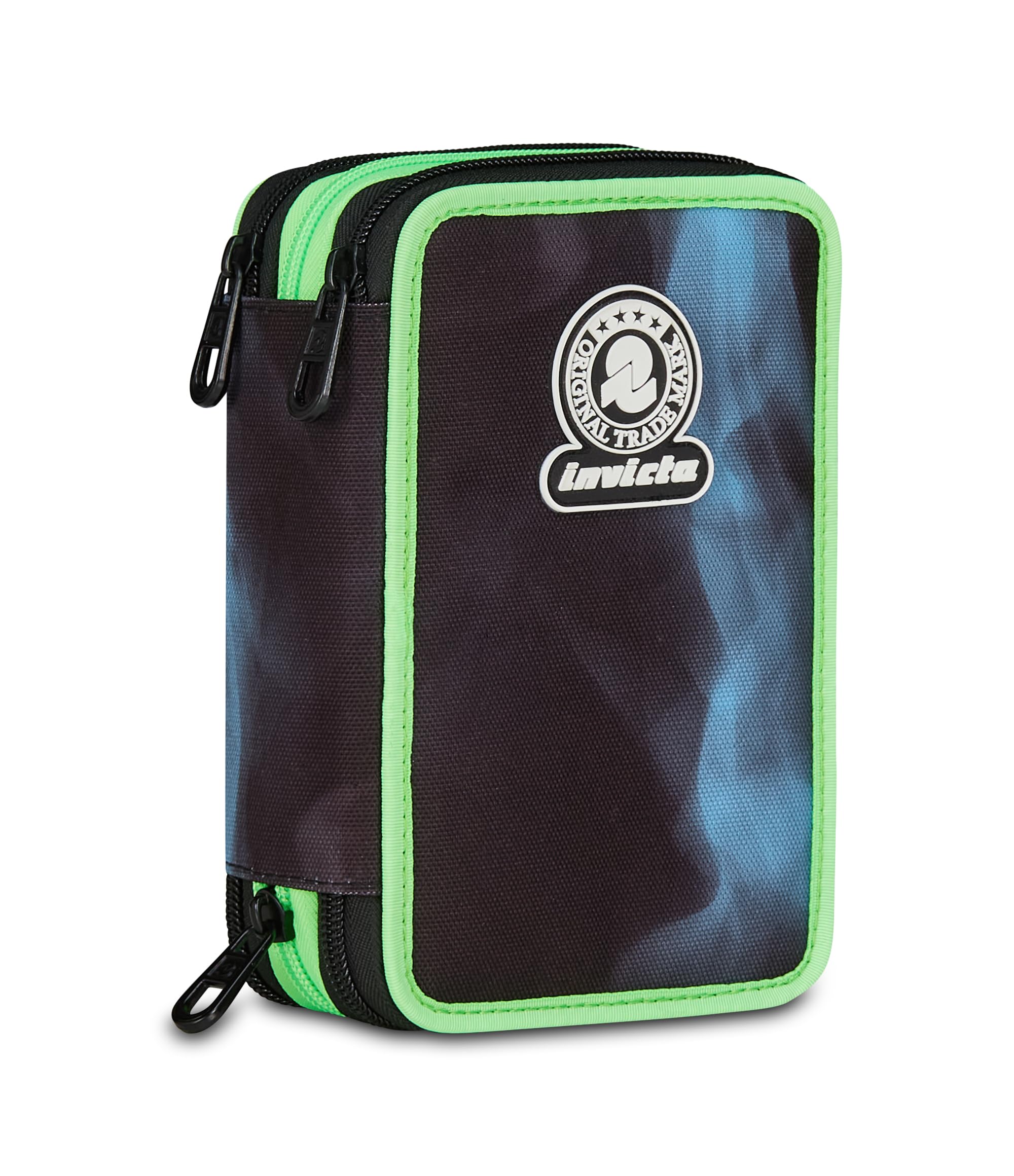 invicta-3-zip-fantasy-astuccio-scuola-blu-triplo-scomparto-accessoriato image 1
