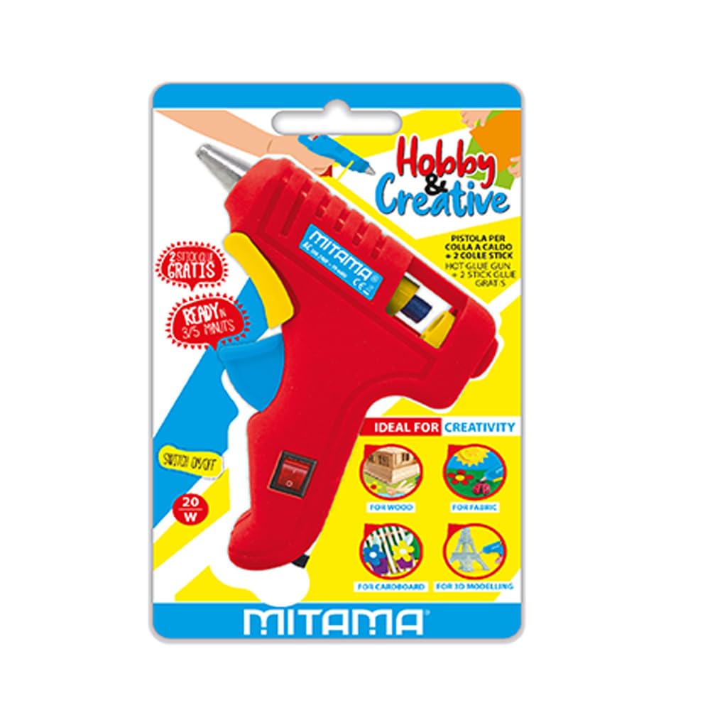 mitama-pistola-per-colla-a-caldo-20w-rossa-2-stick-inclusi image 2