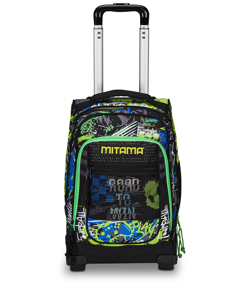 mitama-trolley-dr-junior-road-to-win-nero-e-verde-zaino-trolley-scuola image 2