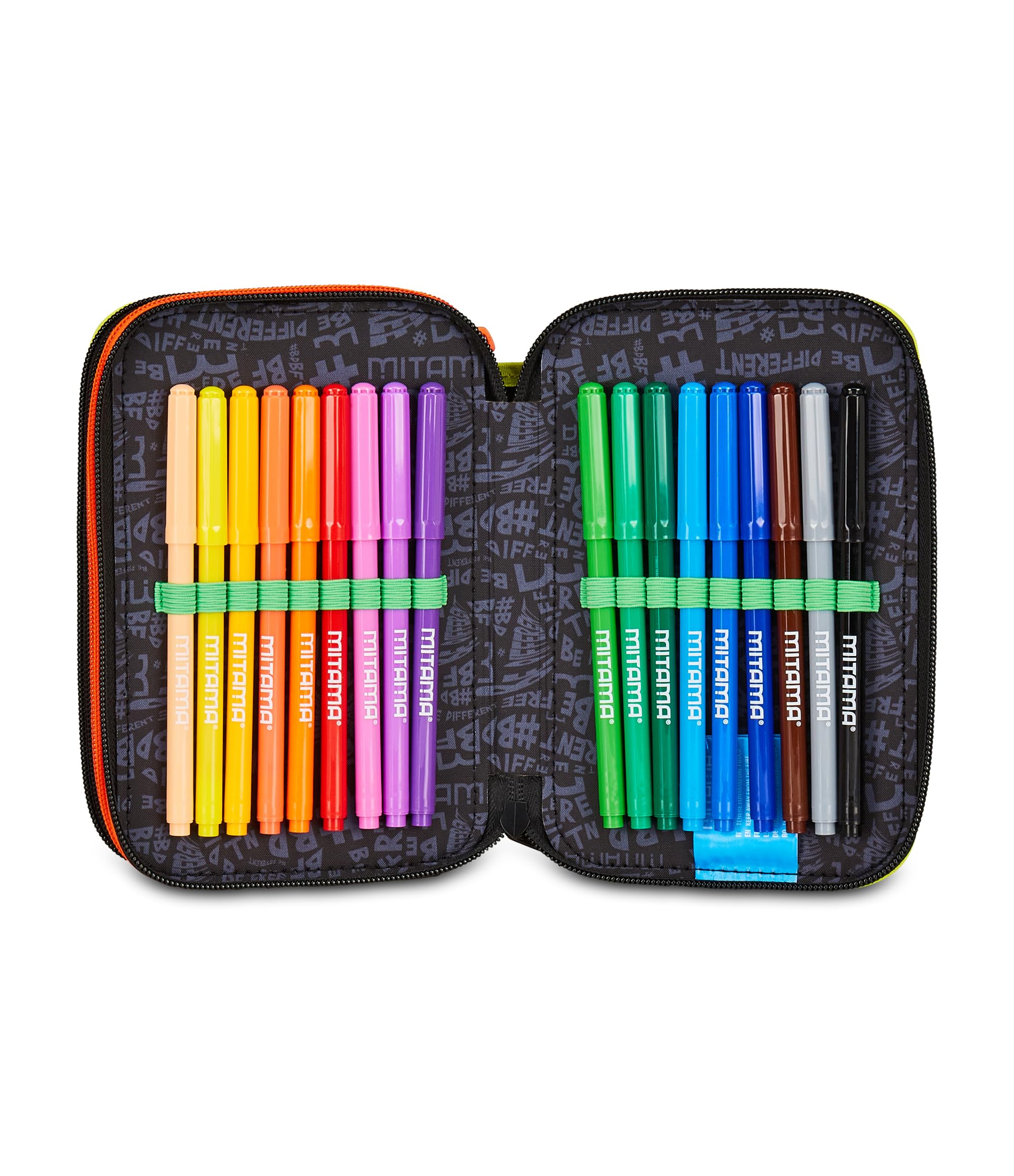 mitama-fluo-battle-astuccio-scuola-3-scomparti-47-pezzi-14-5x7-4x20-cm image 4