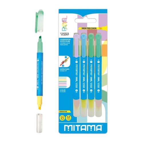 mitama-pastel-twice-evidenziatori-doppia-punta-pastello-confezione-4-pezzi image 2