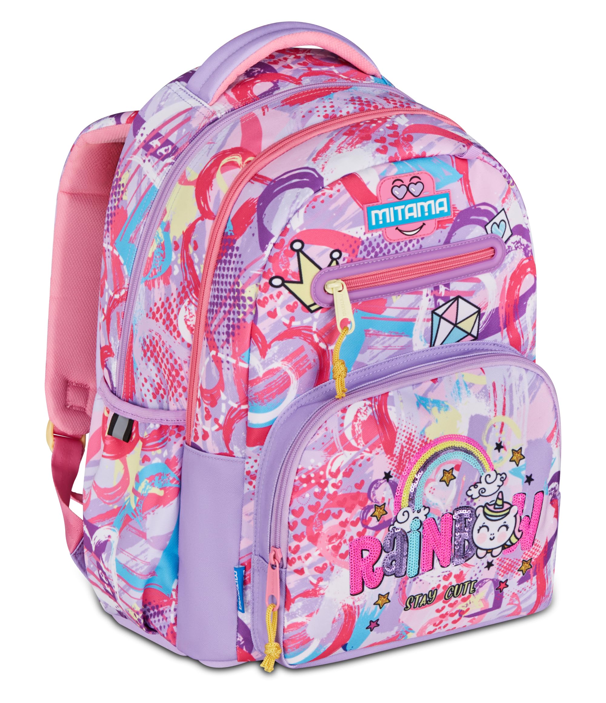 mitama-zaino-new-plus-rainbow-viola-scuola-elementare image 1