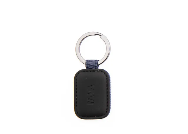 nava-design-twin-portachiavi-ovale-pu-e-tessuto-blu-9-x-3-cm image 1