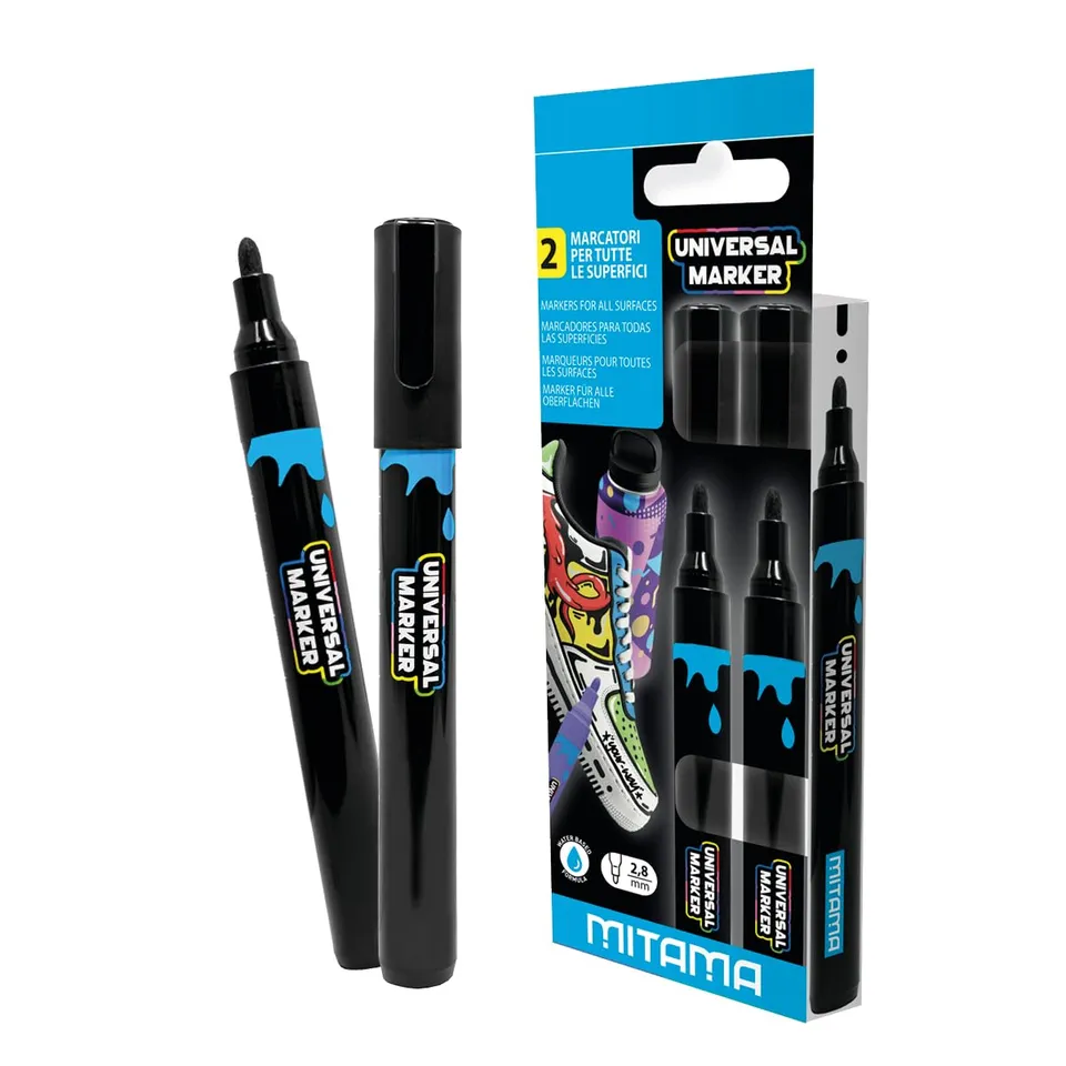 mitama-universal-marker-pennarelli-acrilici-neri-2-8-mm-2-pezzi image 1