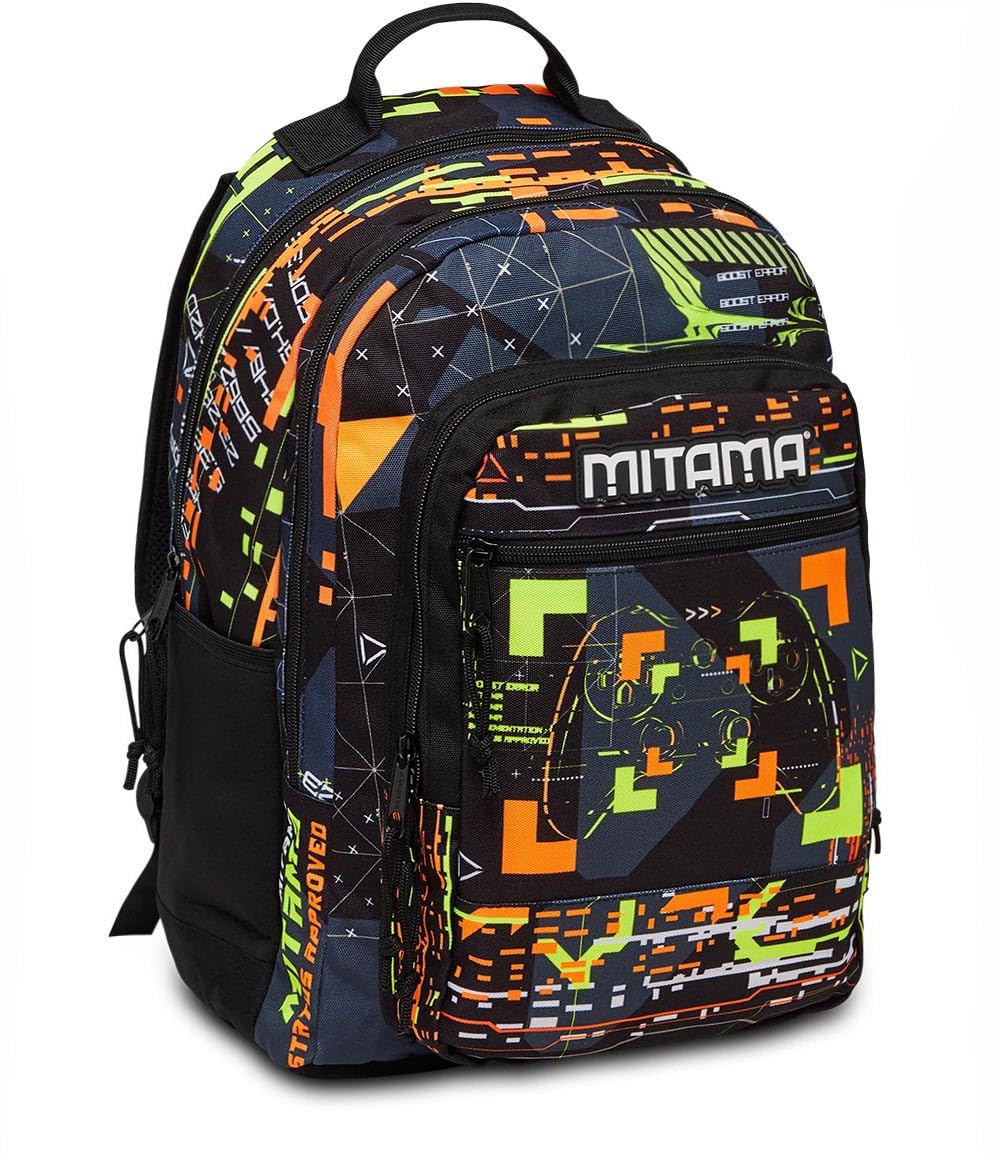 mitama-new-plus-metaverse-nero-zaino-scuola-triplo-scomparto-impermeabile image 1