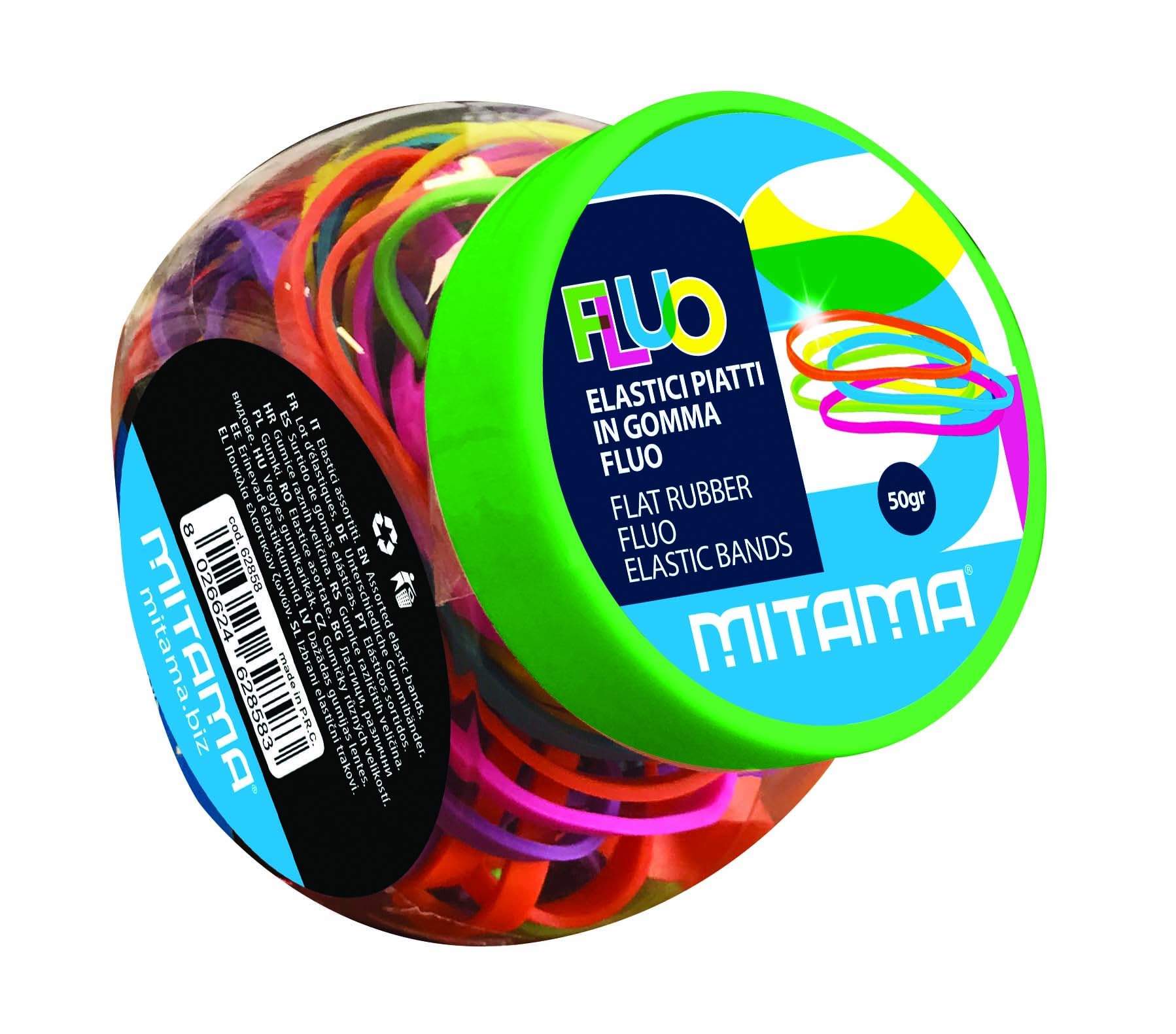 mitama-barattolo-elastici-colorati-piatti-fluo-50-g image 2