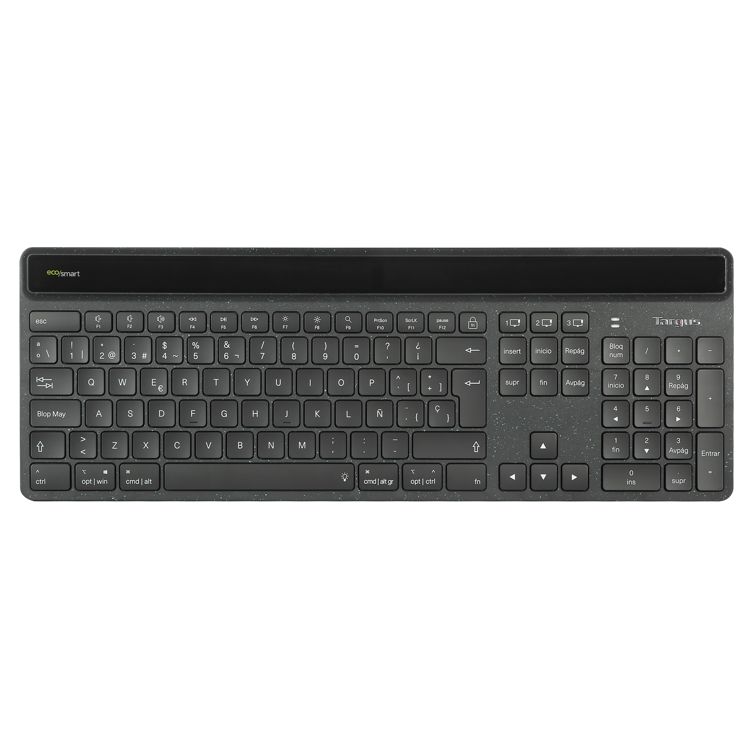 targus-ecosmart-sustainable-energy-harvesting-keyboard-es-tastiera-wireless-blue image 1