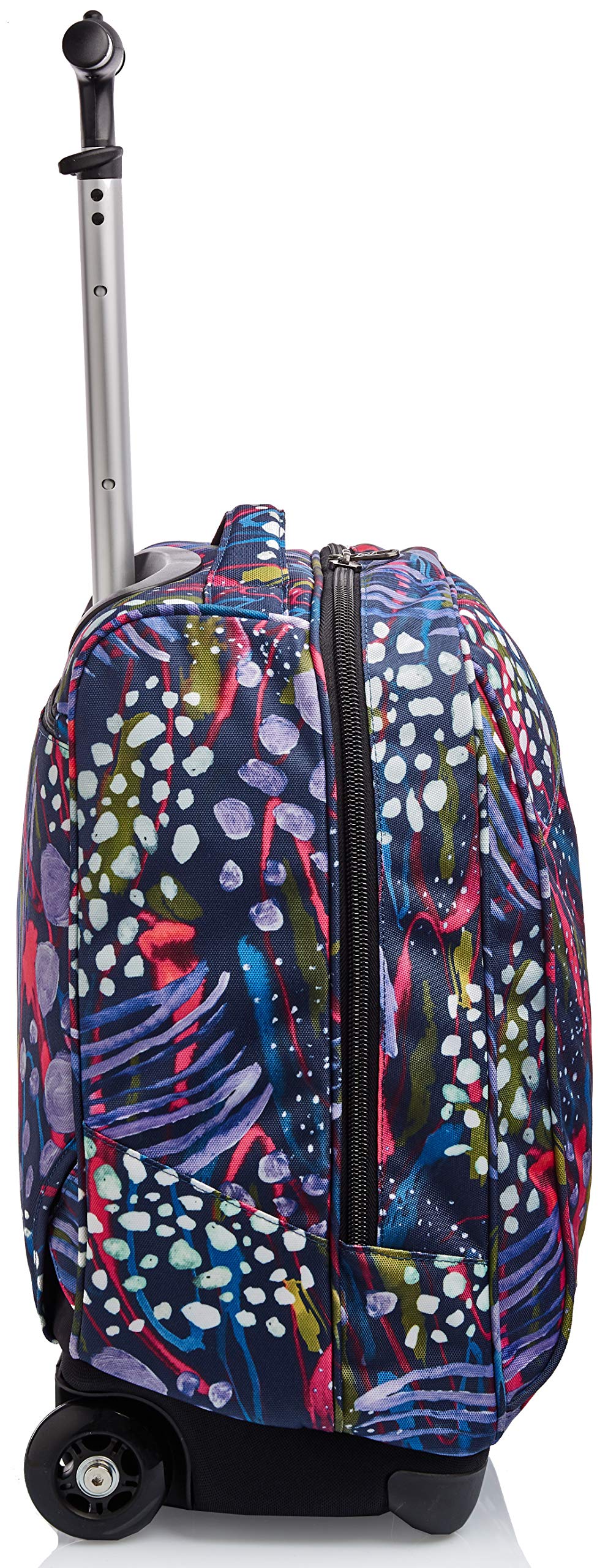 invicta-trolley-scuola-2-in-1-abstract-jungle-blu-zaino-e-trolley-35-lt-48x35x22 image 3