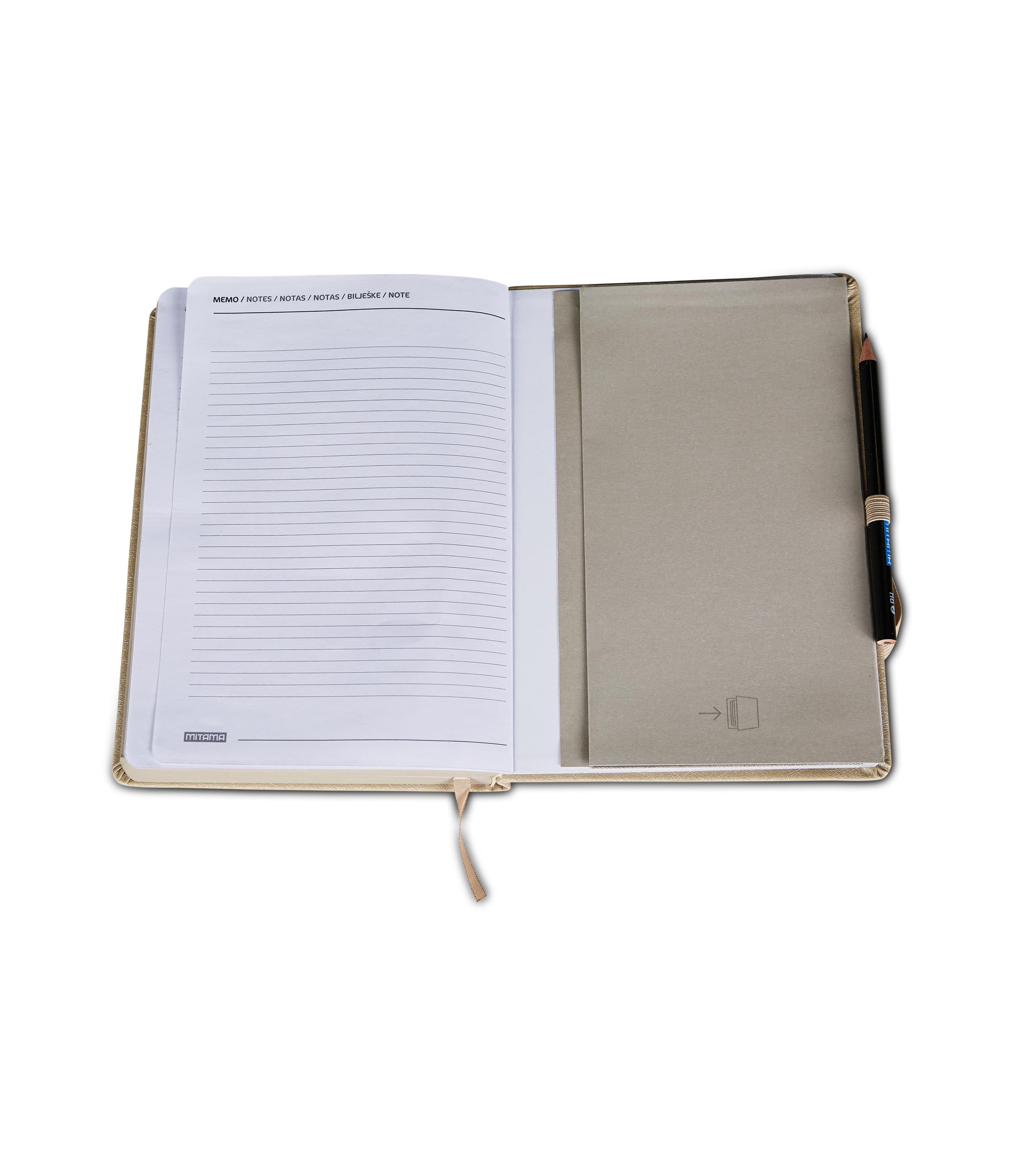 mitama-agenda-giornaliera-2026-champagne-beige-15x21-cm-con-matita image 4