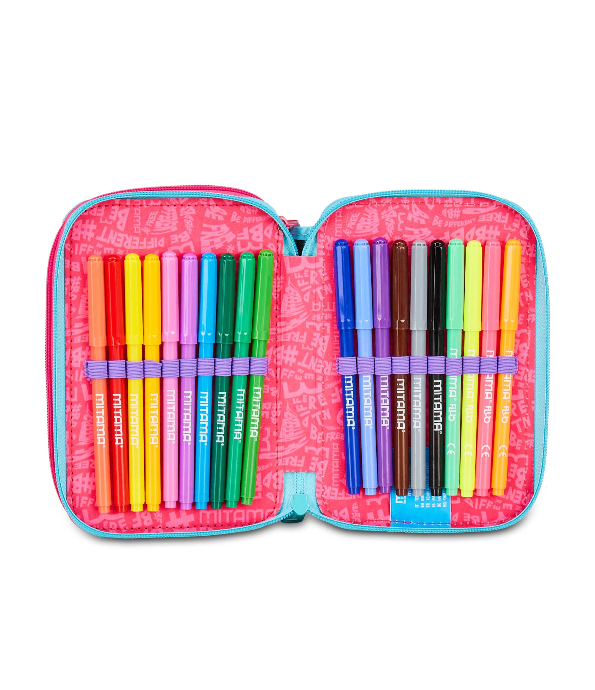 mitama-super-triplo-rainbow-love-astuccio-scuola-3-scomparti-completo-47-pz image 4