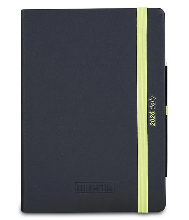 mitama-agenda-giornaliera-2026-nero-fluo-15x21-cm-copertina-rigida image 1